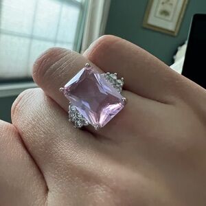 Elegant Pink Gemstone Cocktail Ring — Women Jewelry